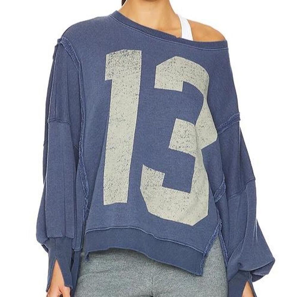 Womens Free People Graphic Camden Sweatshirt SZ S